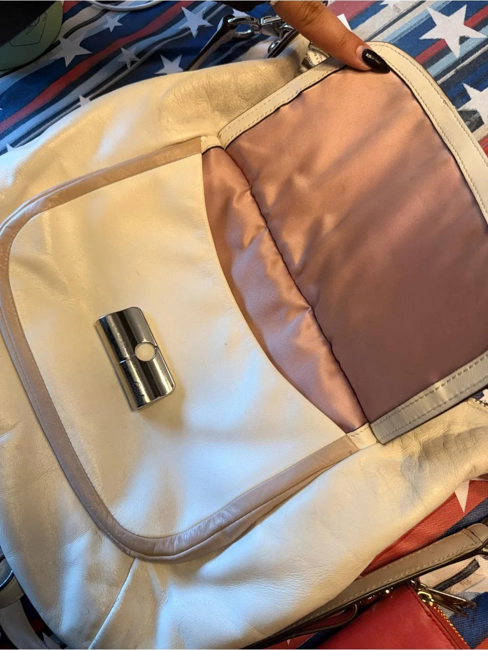 Coach vintage Leather Kristin spectator Shoulder Bag authentic